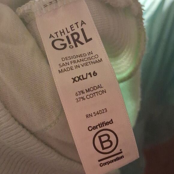 💫💫💫 ATHLETA Mint Green Ribbed Hooded Sweatshirt Size XXL(runs Small) - Picture 11 of 12